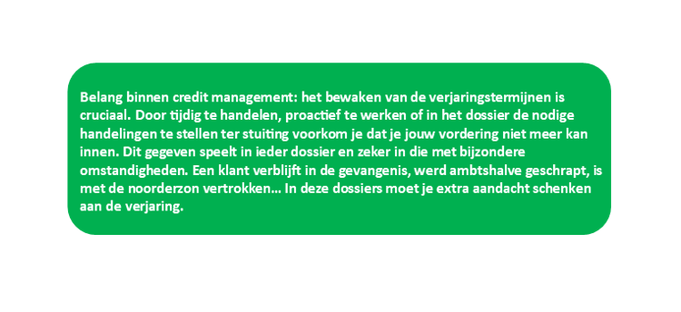 Belang binnen credit management