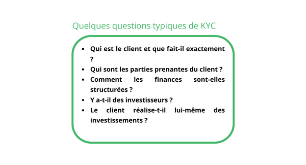 Questions typiques KYC